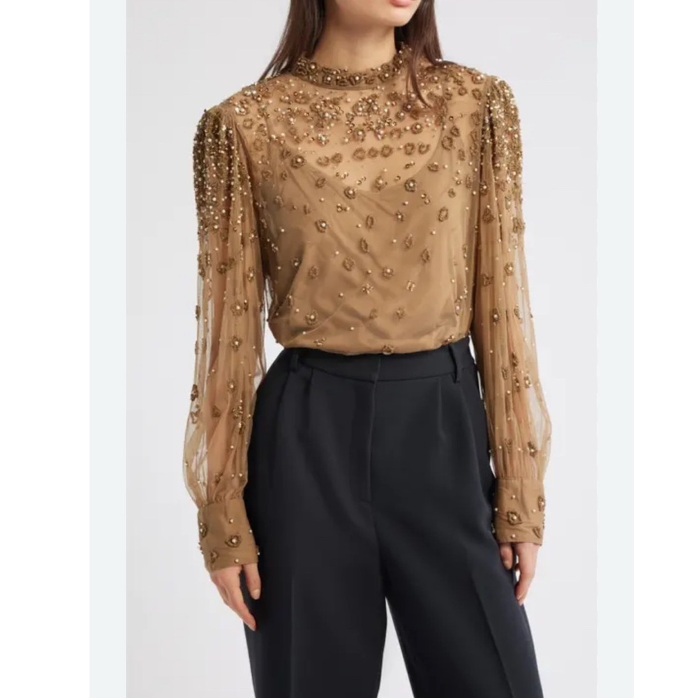 Embroidered Tulle Lined Blouse Farm Rio